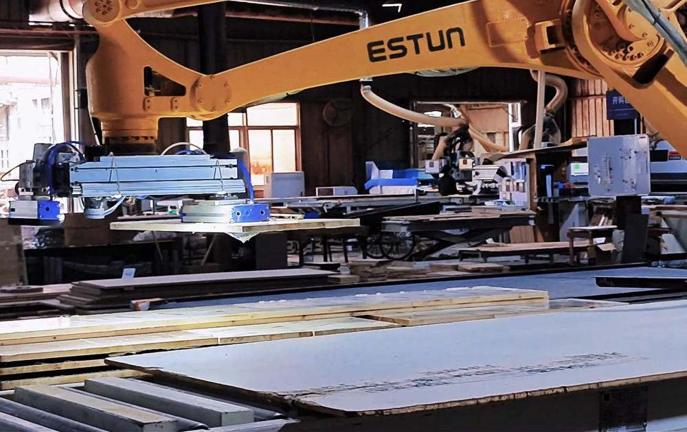 How AI-driven robotic sorting is redefining consistency, traceability, and reliability in wood panel manufacturing.
