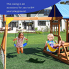 Belt Swing Seat for Kids – Heavy Duty Playground Swing with Adjustable Rope, Snap Hooks & Finger-Safe Design