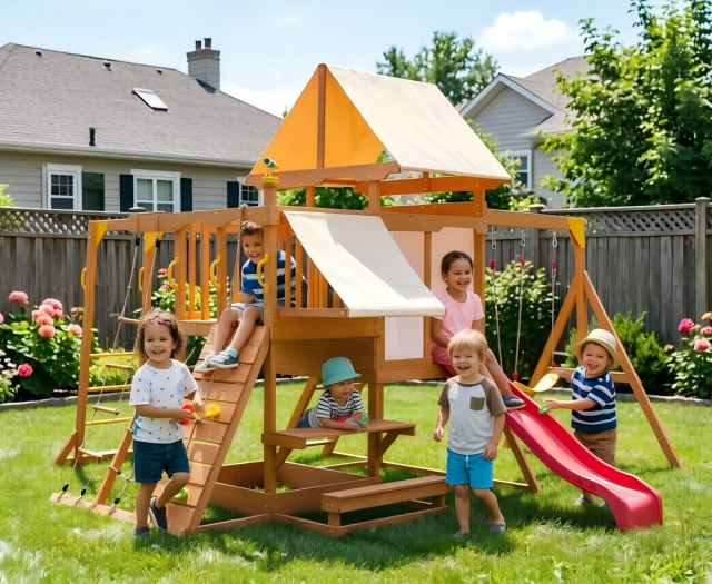 Outdoor Wooden Playground PKG01