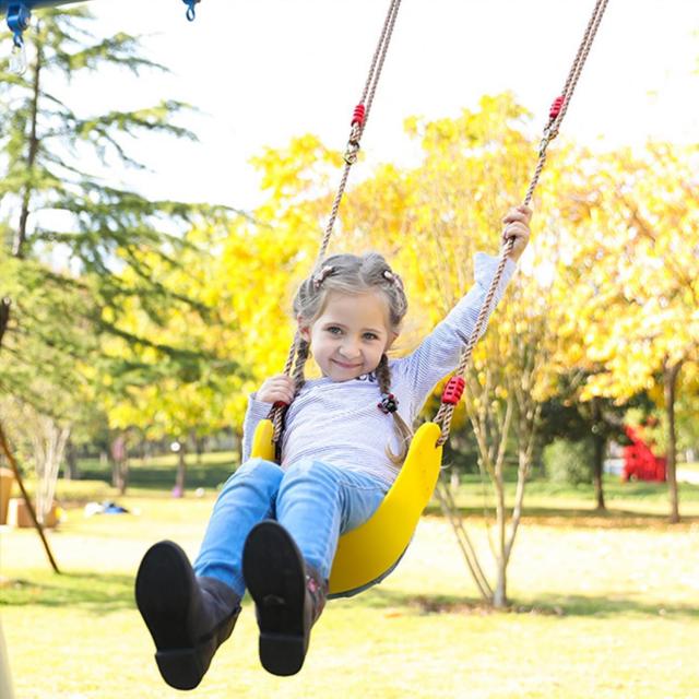 Belt Swing Seat for Kids – Heavy Duty Playground Swing with Adjustable Rope, Snap Hooks & Finger-Safe Design