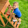 Wholesale Wooden Swing Set with Monkey Bars & Wood Canopy | OEM/ODM Backyard Playset for Ages 3-6