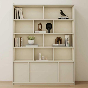 Custom Wooden Bookshelf with Storage Cabinet | Bookcase Manufacturer