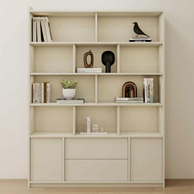 Custom Wooden Bookshelf with Storage Cabinet | Bookcase Manufacturer