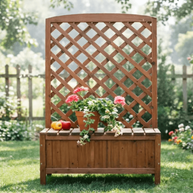 Wooden Flower Planter box Freestanding