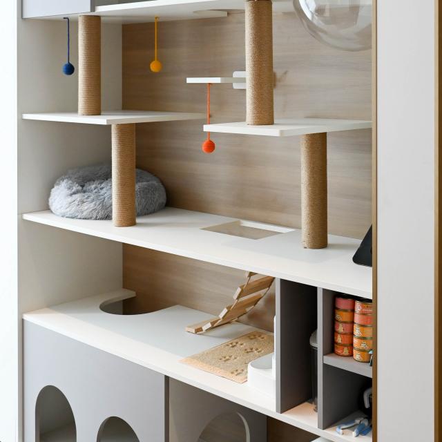 Wholesale Wooden Pet House Cat Tree Manufacturer – Wall-Mounted Modular Cat Furniture | OEM/ODM Custom Cat Wall System Factory