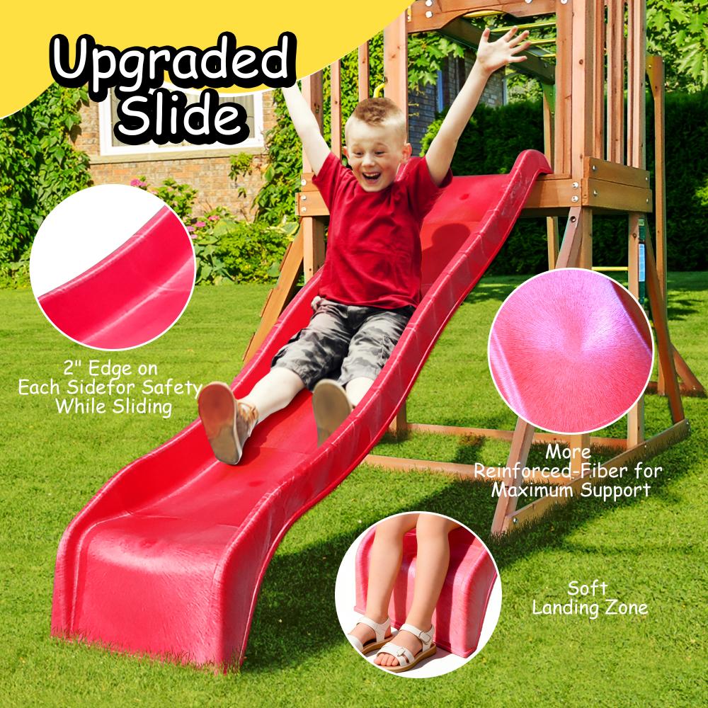 Wholesale Wooden Swing Set with Monkey Bars & Wood Canopy | OEM/ODM Backyard Playset for Ages 3-6
