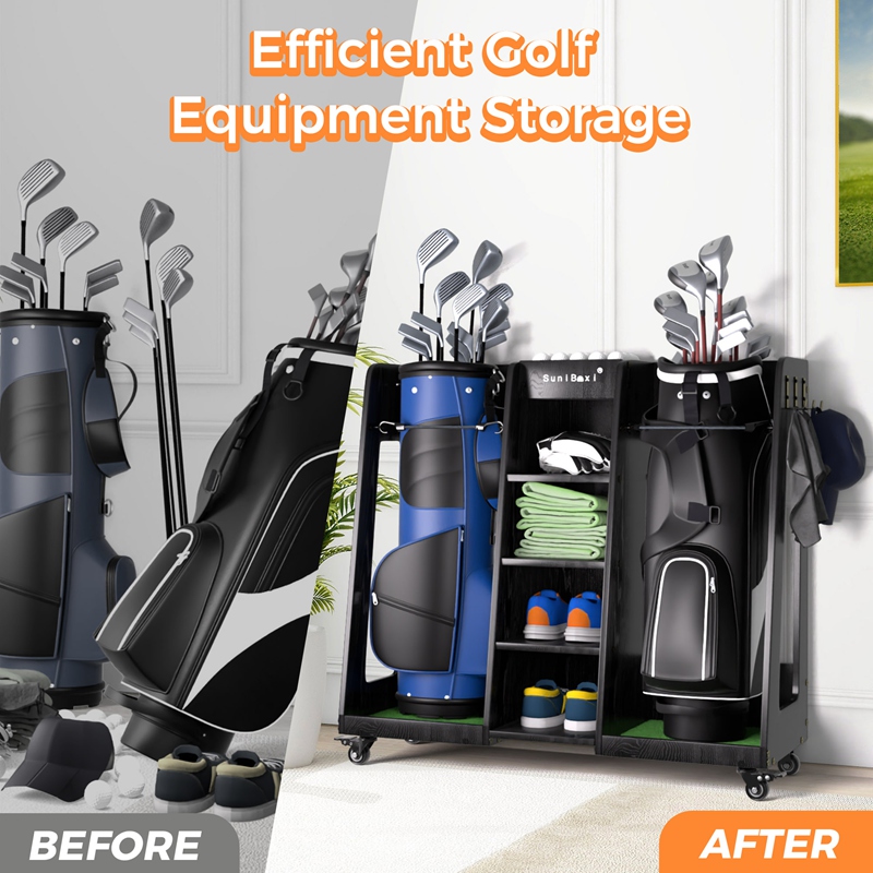 Wood Golf Storage Rack GEF2501BLV1