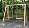 Wooden Swing Sets for Garden Backyard