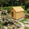 Premium Solid Wood Dog House | Weatherproof Outdoor Dog Kennel & Pet House for Backyard