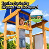 Wooden Swing Set Factory Direct – All-in-One Backyard Playset with Slide, Monkey Bars, Climbing Wall & Swings