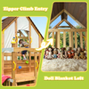 Large Wooden Swing Set Playground with Playhouse Slide Monkey Bars & Climbing Ladder – Kids Outdoor Adventure Playhouse