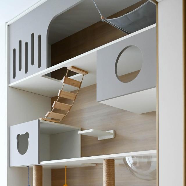 Wholesale Wooden Pet House Cat Tree Manufacturer – Wall-Mounted Modular Cat Furniture | OEM/ODM Custom Cat Wall System Factory