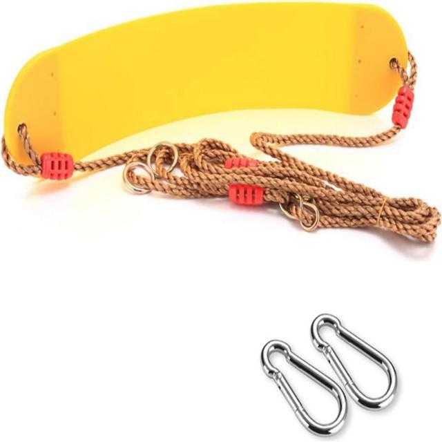 Belt Swing Seat for Kids – Heavy Duty Playground Swing with Adjustable Rope, Snap Hooks & Finger-Safe Design